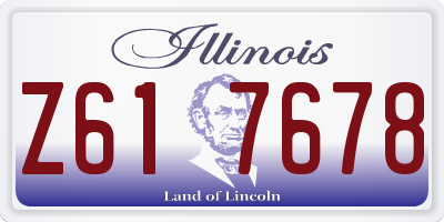 IL license plate Z617678