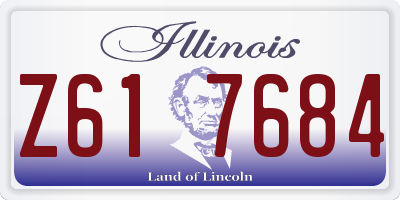 IL license plate Z617684