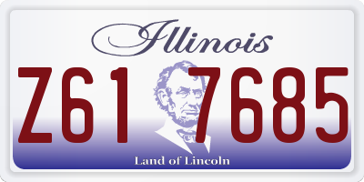 IL license plate Z617685