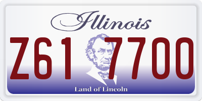 IL license plate Z617700