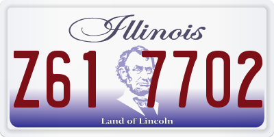 IL license plate Z617702