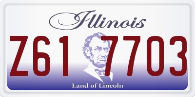 IL license plate Z617703
