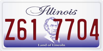 IL license plate Z617704