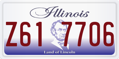 IL license plate Z617706