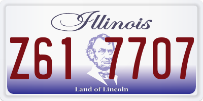 IL license plate Z617707