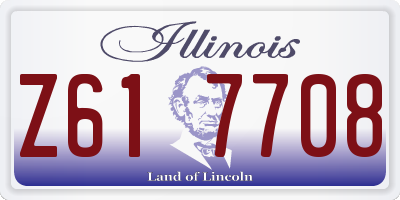 IL license plate Z617708