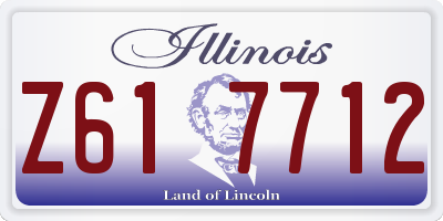 IL license plate Z617712