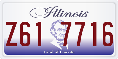 IL license plate Z617716