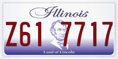 IL license plate Z617717