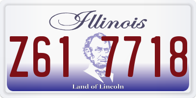 IL license plate Z617718