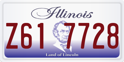 IL license plate Z617728
