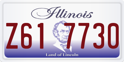 IL license plate Z617730