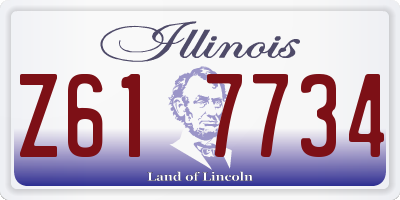 IL license plate Z617734