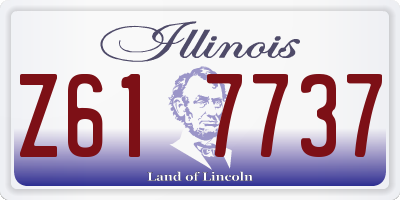 IL license plate Z617737