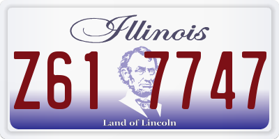 IL license plate Z617747