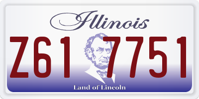 IL license plate Z617751