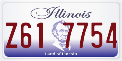 IL license plate Z617754