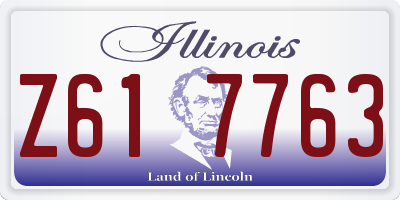 IL license plate Z617763