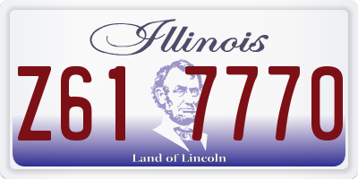 IL license plate Z617770
