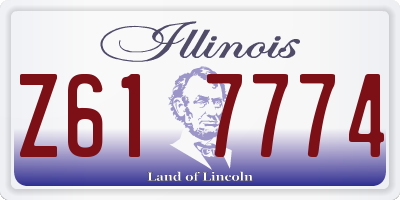 IL license plate Z617774