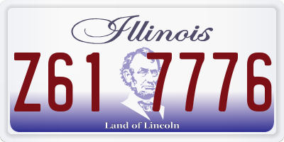 IL license plate Z617776