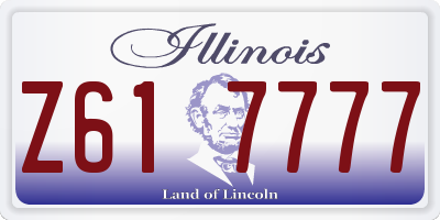 IL license plate Z617777