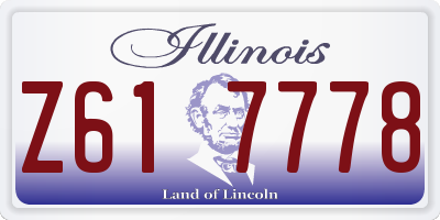 IL license plate Z617778