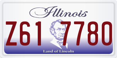 IL license plate Z617780