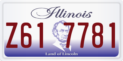 IL license plate Z617781