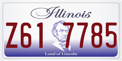 IL license plate Z617785