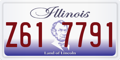 IL license plate Z617791
