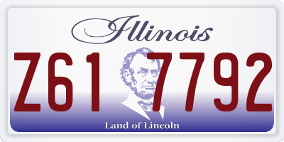 IL license plate Z617792