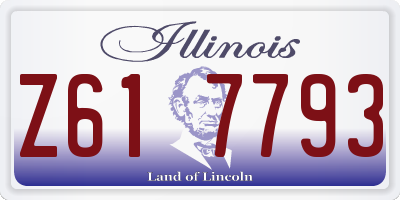 IL license plate Z617793
