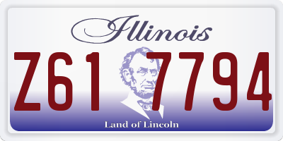 IL license plate Z617794