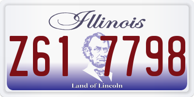 IL license plate Z617798
