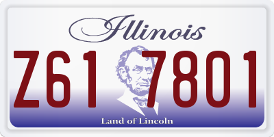 IL license plate Z617801