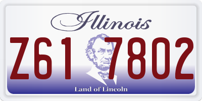 IL license plate Z617802