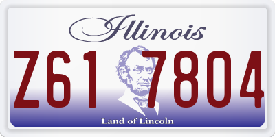 IL license plate Z617804