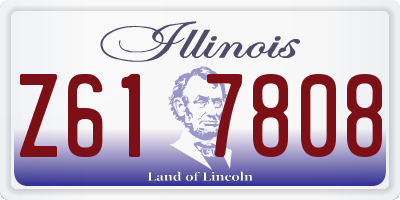 IL license plate Z617808