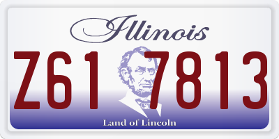 IL license plate Z617813
