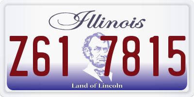 IL license plate Z617815