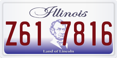 IL license plate Z617816