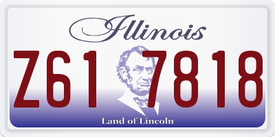 IL license plate Z617818