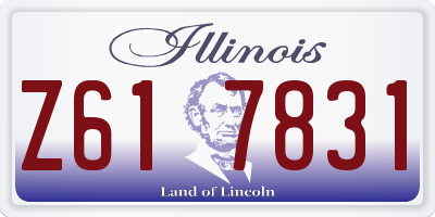 IL license plate Z617831