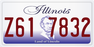 IL license plate Z617832