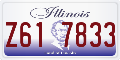 IL license plate Z617833