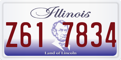 IL license plate Z617834