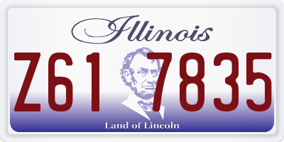 IL license plate Z617835
