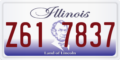 IL license plate Z617837