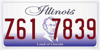 IL license plate Z617839